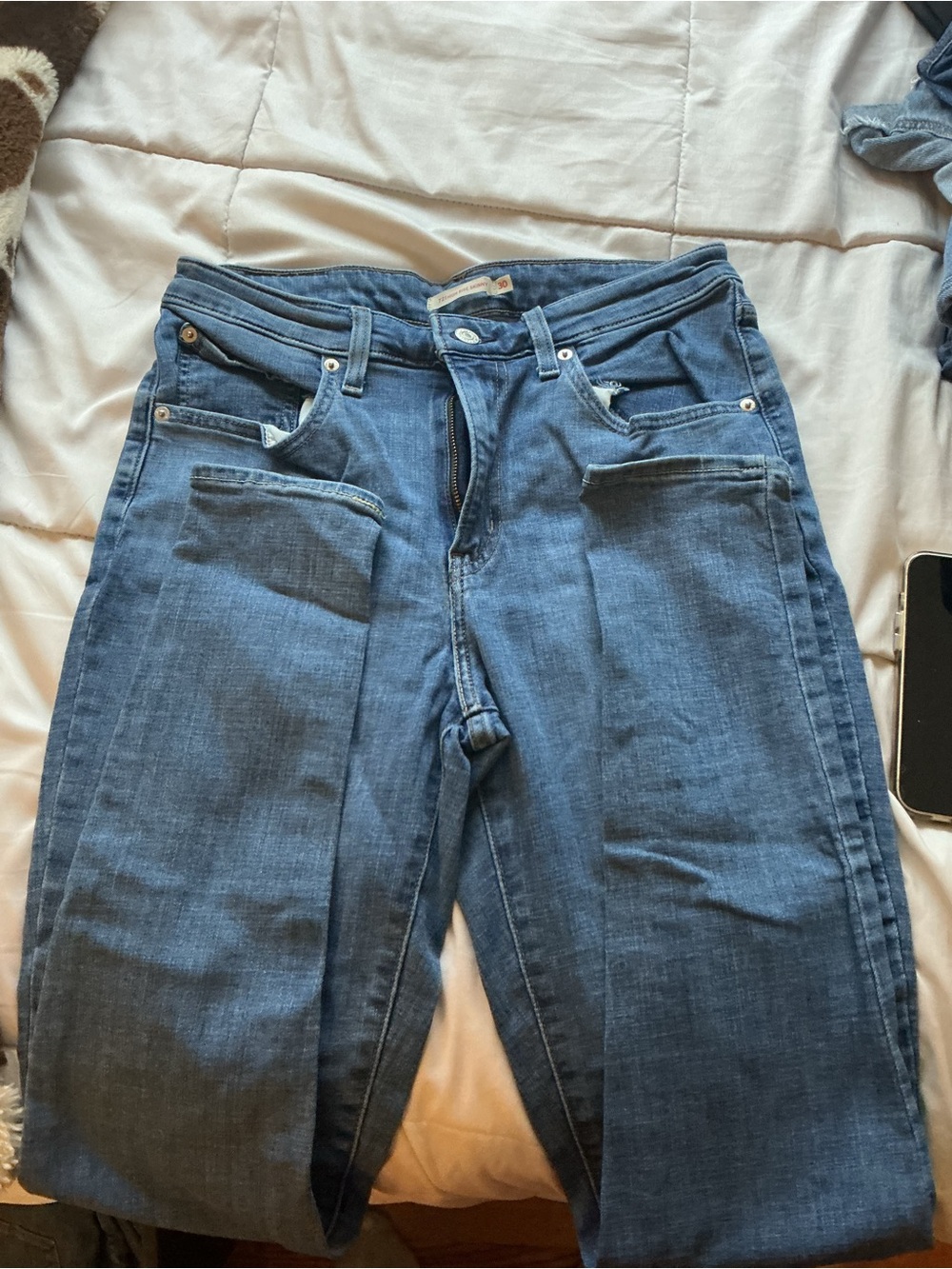 Levi's Straight Leg Blue Denim Jeans